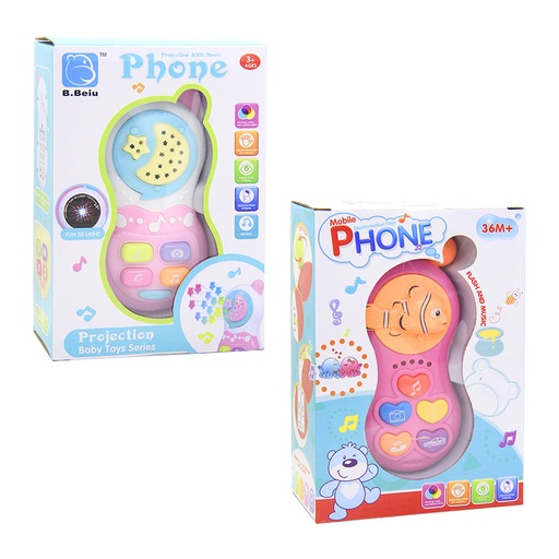 [262118] TELEFONO CELULAR C/ LUZ Y SONIDO E/ CJ ( 6688 / BY601-2 )