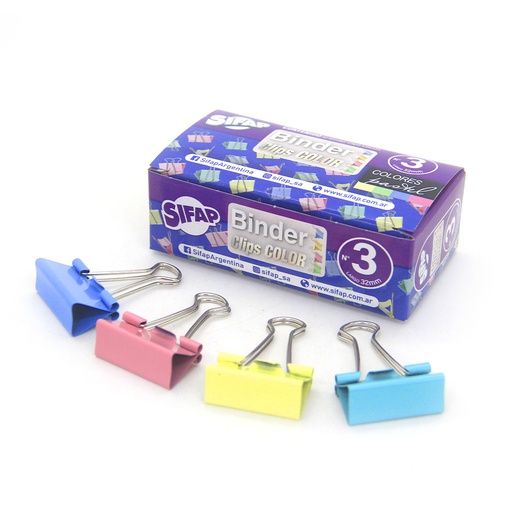 [282798] BROCHE APRIETA PAPEL SIFAP METALICO COLOR 32MM