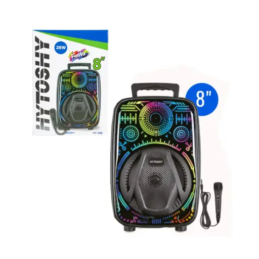 [284767] PARLANTE HYTOSY USB C/ CARRITO Y MICROFONO 36 x 25cm e/Cj ( HY-880 )