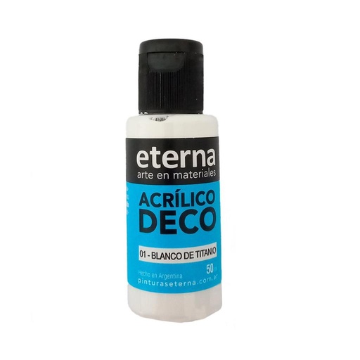 [291081] ACRILICO DECORATIVO ETERNA PREMIUM 50ML BLANCO DE TITANIO ( 01 )
