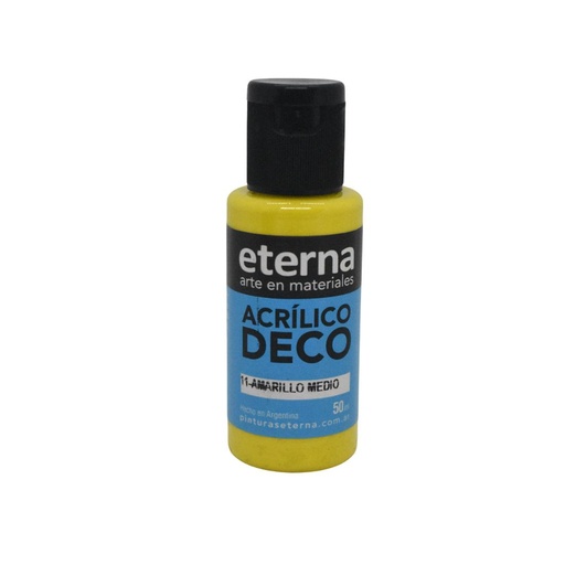 [291235] ACRILICO DECORATIVO ETERNA PREMIUM 50ML AMARILLO MEDIO ( 11 )