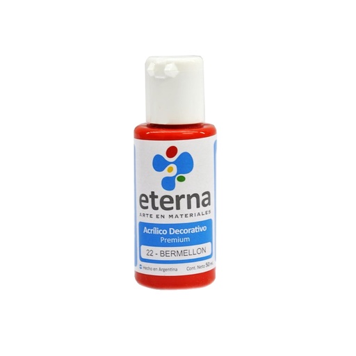 [291334] ACRILICO DECORATIVO PREMIUM ETERNA 50ML BERMELLON ( 22 )