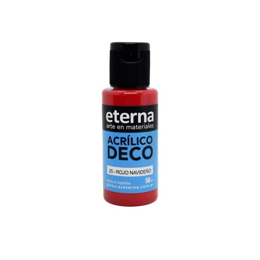 [291389] ACRILICO DECORATIVO PREMIUM ETERNA 50ml ROJO NAVIDEÑO ( 25 )