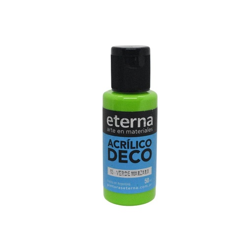 [291708] ACRILICO DECORATIVO PREMIUM ETERNA 50ml VERDE MANZANA ( 65 )