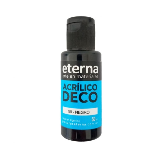 [291829] ACRILICO DECORATIVO ETERNA PREMIUM 50ML NEGRO ( 99 )