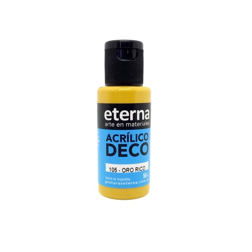 [294799] ACRILICO DECORATIVO ETERNA PREMIUM 50ML METALIZADO ORO RICO ( 105 )