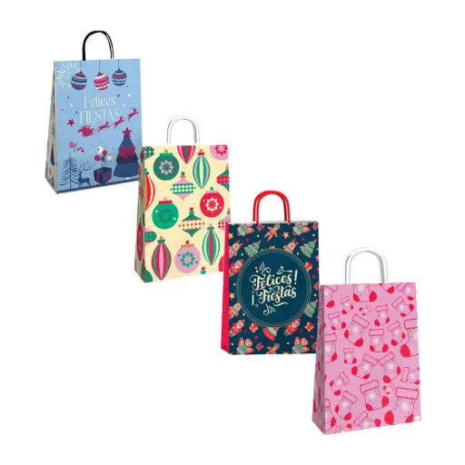 [296064] BOLSA P/ REGALO FELICES FIESTAS 30 x 12 x 41cm