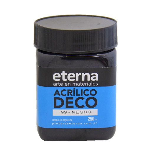 [296823] ACRILICO DECORATIVO PREMIUM ETERNA NEGRO 250ml ( 99 )