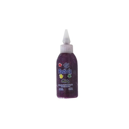 [300497] ADHESIVO VINILICO PLASTICOLA PURPURA GLITTER 38GR