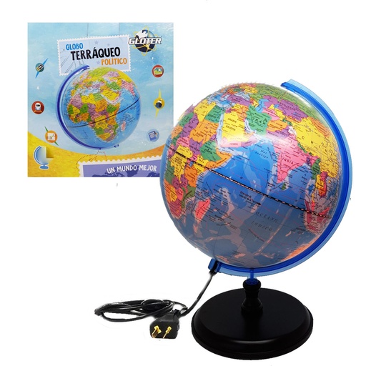 [309418] GLOBO TERRAQUEO C/ LUZ BASE PLASTICA 25CM E/ CJ ( 257LW )