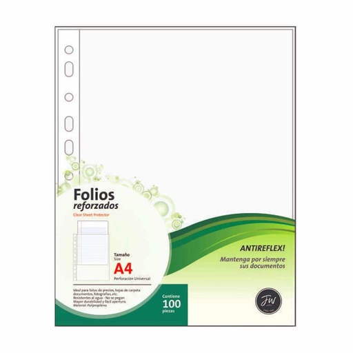 [309561] &FOLIOS FW A4 REFORZADOS x100 e/Bo ( 2292 )