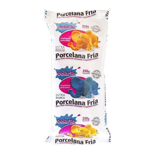 [312960] PORCELANA FRIA DELARTE ULTRA BLANCA X 250GRS E/BO