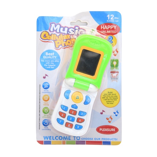 [313950] TELEFONO CELULAR C/ LUZ Y SONIDO E/ BL ( 51184 / 61413 )