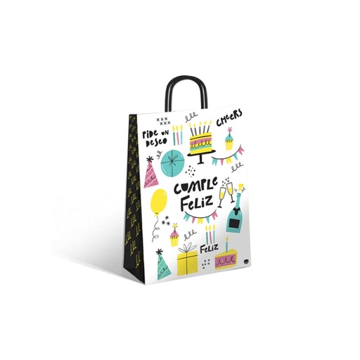 [319615] BOLSA P/ REGALO DECO 22 X 10 X 30CM FELIZ CUMPLE ( 44401718 )