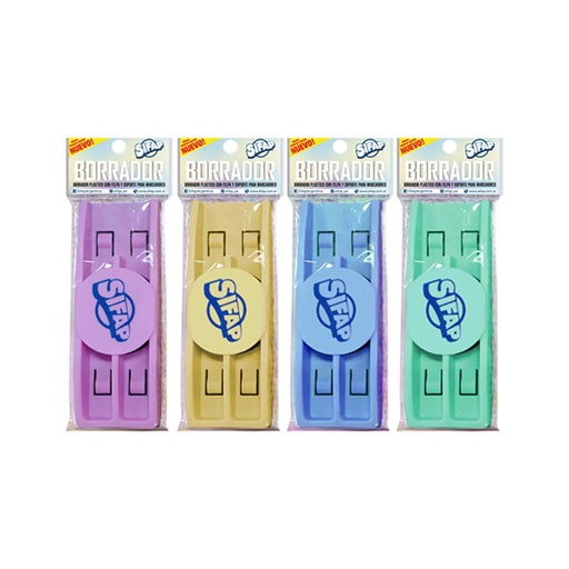 [319692] BORRADOR PLASTICO SIFAP P/ PIZARRA BLANCA IMANTADO e/Bo