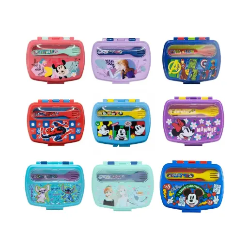 [384471] LONCHERA PERSONAJES C/ CUBIERTOS  (1294/1295/1296/1297)