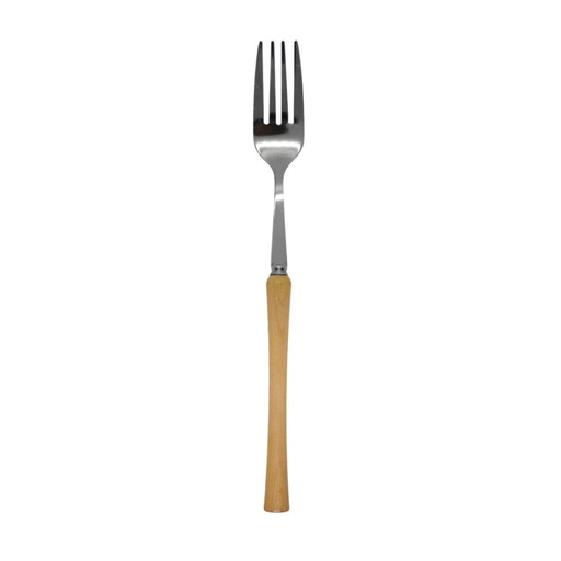 [410640] TENEDOR ACERO MANGO MADERA 20CM ( 14890 )