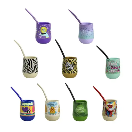 [455003] MATE PLASTICO DECO C/ BOMBILLA AUTOLIMPIANTE 