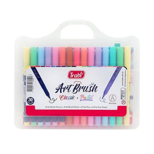 [458556] &SET MARCADOR ART BRUSH X30 TRABI E/ VALIJA