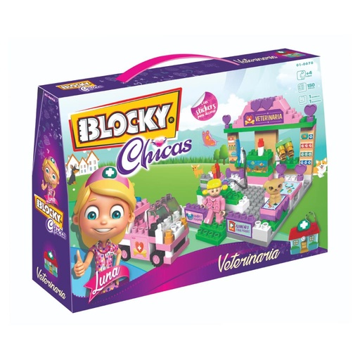 [460954] BLOQUES ENCASTRABLES BLOCKY CHICAS VETERINARIA 150PZS