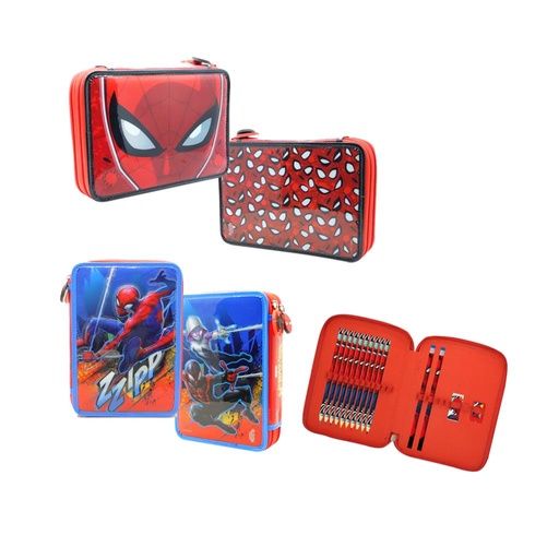 [462109] SET ESCOLAR CARTUCHERA C/ UTILES SPIDERMAN E/BO ( HA589 ) 