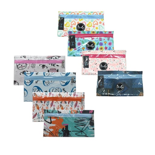 [463847] CARTUCHERA SOBRE LONA ESTAMPADA 1 CIERRE E/BO