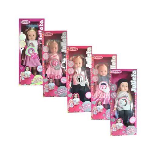 [466014] MUÑECA JULIETA CARIÑITO HABLA 12 FRASES 75cm