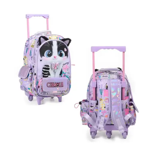 [467334] MOCHILA CARRITO GATITO 4 CIERRES 45cm ( BT286 ) 