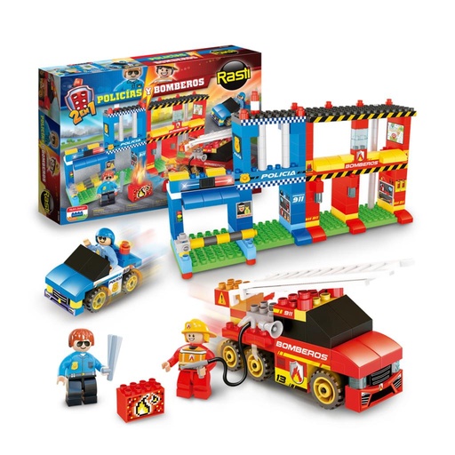 [471250] BLOQUES ENCASTRABLES RASTI POLICIAS BOMBEROS 250PZS