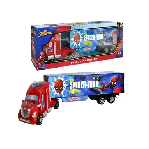 [473956] CAMION C/ TRAILER A FRICCION SPIDERMAN e/Cj ( 60429 )