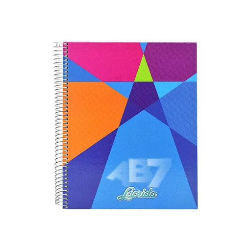 [474000] CUADERNO LAPRIDA AB7 T/ DURA C/ ESPIRAL 100HJS CUADRICULADO ( 627003 )