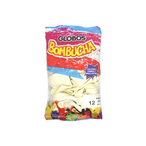 [476013] GLOBO ESTANDAR BOMBUCHA N°12 BLANCO X25 E/ BO ( 70326 )