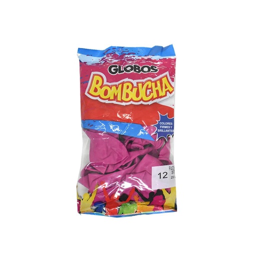 [476068] GLOBO N° 12 BOMBUCHA FUCSIA ESTANDAR x25 e/Bo ( 70647 )