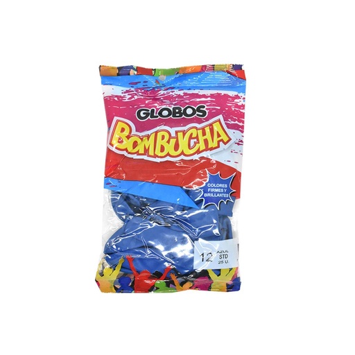 [476123] GLOBO ESTANDAR BOMBUCHA N°12 AZUL X25 E/ BO ( 70401 )