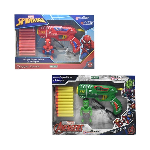 [481062] PISTOLA LANZA DARDOS AVENGERS C/ ACCESORIOS E/ CJ