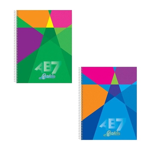 [485187] CUADERNO LAPRIDA AB7 T/ DURA C/ ESPIRAL 100HJS RAYADO ( 627001 )
