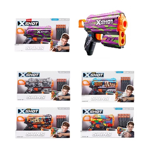 [486243] PISTOLA LANZA DARDOS X-SHOT SKINS FLUX ( 7298 ) 