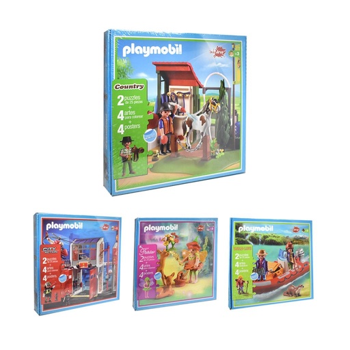 [488014] ROMPECABEZAS EN CAJA PLAYMOBIL X25PZS ( 50/2/4/5 )