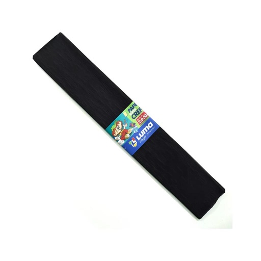 [489994] PAPEL CREPE LUMA NEGRO 50 X 200CM