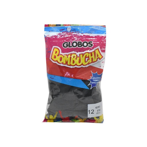 [490819] GLOBO N° 12 BOMBUCHA NEGRO ESTANDAR x25 e/Bo ( 70333 )