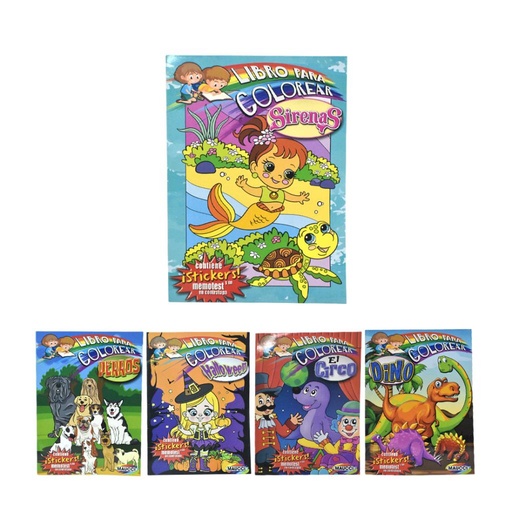 [490940] LIBRO P/ COLOREAR MAUCCI C/ STICKERS