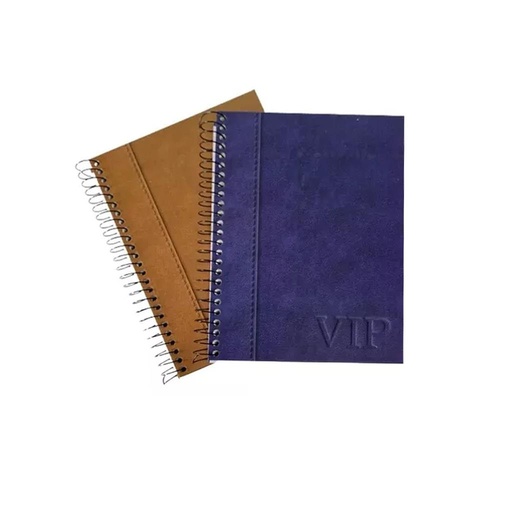 [492601] CUADERNO A4  T/ DURA  VIP CUERO 120hjs CUADRO