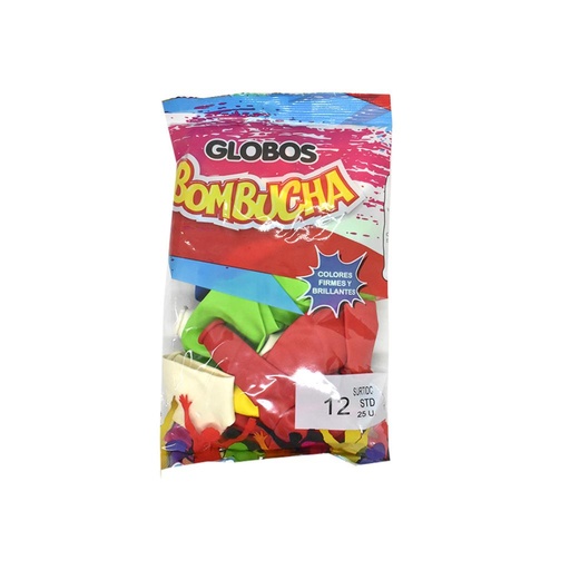[492700] GLOBO ESTANDAR BOMBUCHA N°12 SURTIDO X25 E/ BO ( 70418 )
