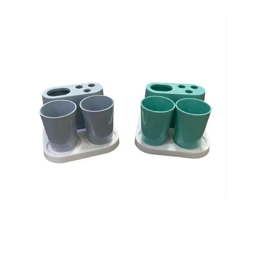 [494977] SET DE BAÑO PORTA CEPILLO X3 C/ BASE ( 717110 )