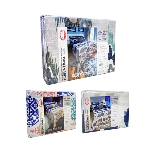 [496484] SABANAS DREAM LUXE 200 HILOS 1 1/2 90CM X 190CM C/ 4 FUNDAS