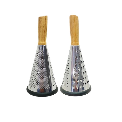 [497386] RALLADOR CONICO DE ACERO C/ MANGO DE MADERA 24CM ( CN16207 )