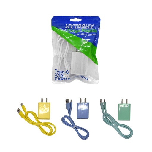 [499883] &*CARGADOR HYTOSHY CARGA RAPIDA TIPO-C 3.1A E/BO ( LTS-311 )
