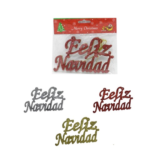 [499916] CARTEL NAVIDEÑO COLGANTE C/ GLITTER ( NS229717 ) 