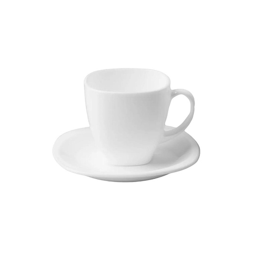 [502809] SET TAZA 120CC C/PLATO 11CM VIDRIO OPALINO ( FB120T2T )