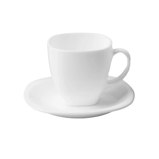[502820] SET TAZA 220CC C/PLATO 13CM VIDRIO OPALINO ( FB220T2T )